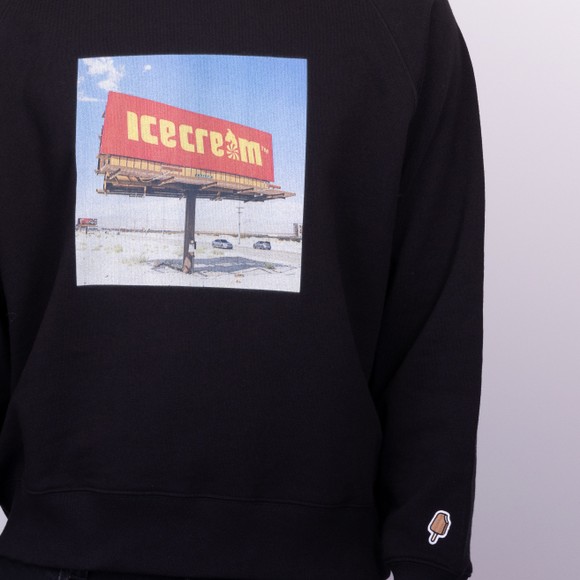BBC Icecream Mens Black Billboard Crewneck Sweatshirt #3