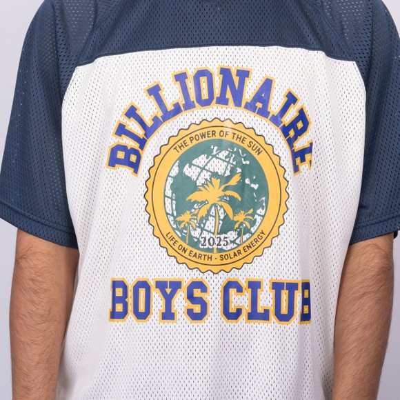 Billionaire Boys Club Mens Blue World College Mesh Football Shirt #3