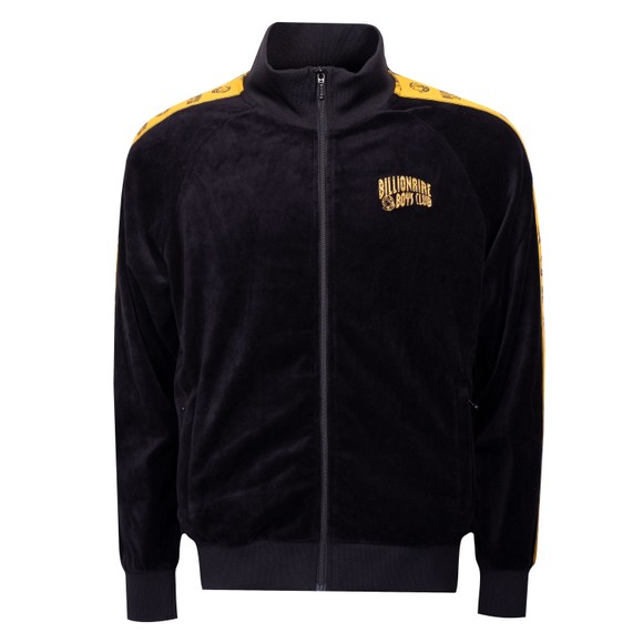 Billionaire Boys Club Mens Black Small Arch Logo Taped Velour Track Top #3