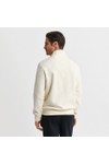 Gant Mens Off-White Graphic Half Zip Sweatshirt