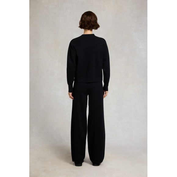 Holland Cooper Womens Black Maria Crew Neck Knit Jumper #3