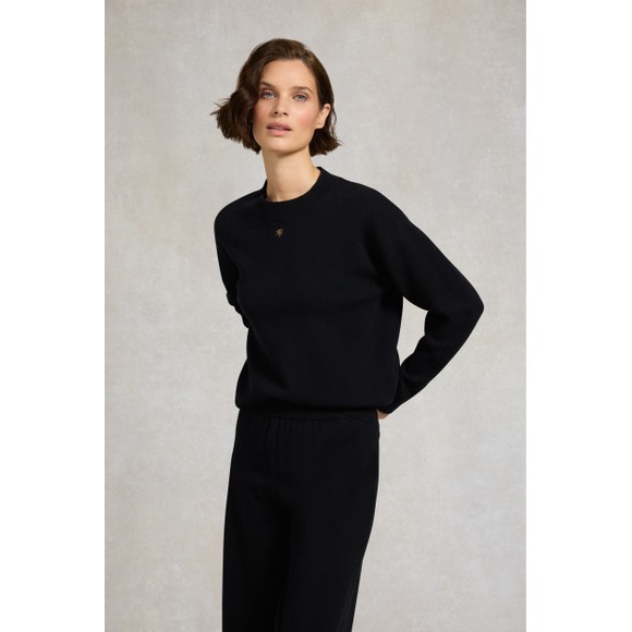 Holland Cooper Womens Black Maria Crew Neck Knit Jumper #4