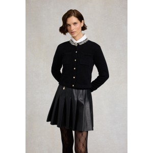 Faux Leather Pleated Mini Skirt