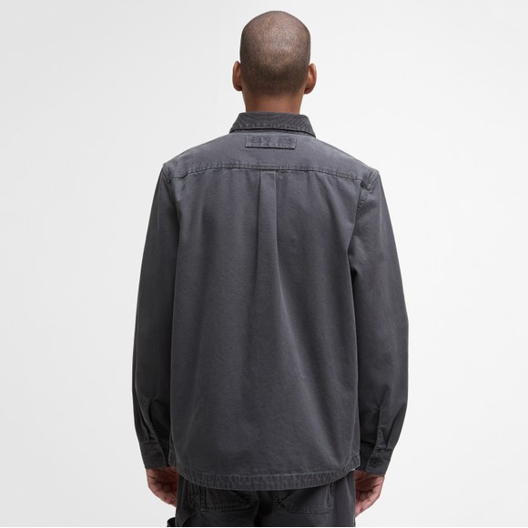 Barbour Lifestyle Mens Black Bowland Overshirt #4