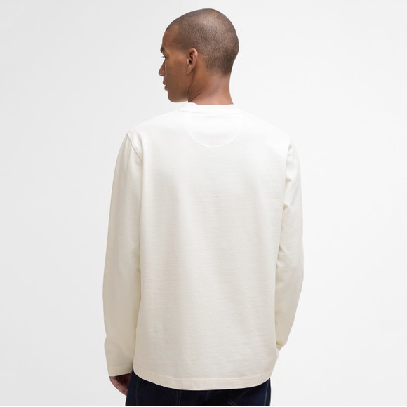 Barbour Lifestyle Mens White Leazes Long Sleeve T-Shirt #4