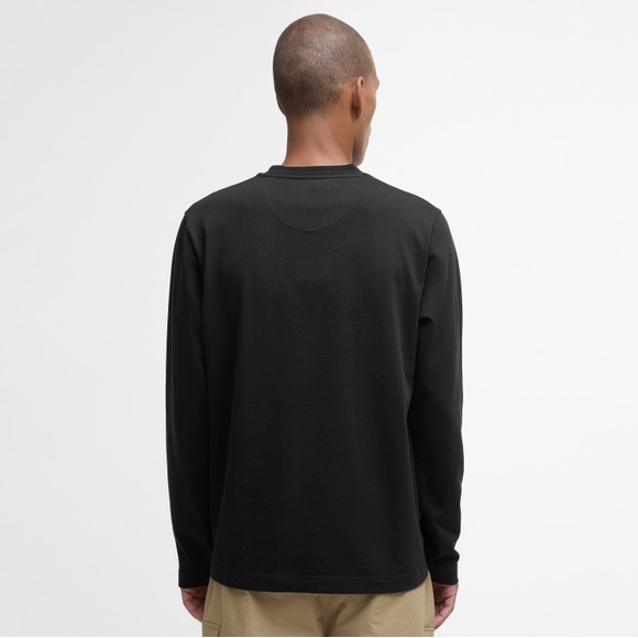 Barbour Lifestyle Mens Black Leazes Long Sleeve T-Shirt #3