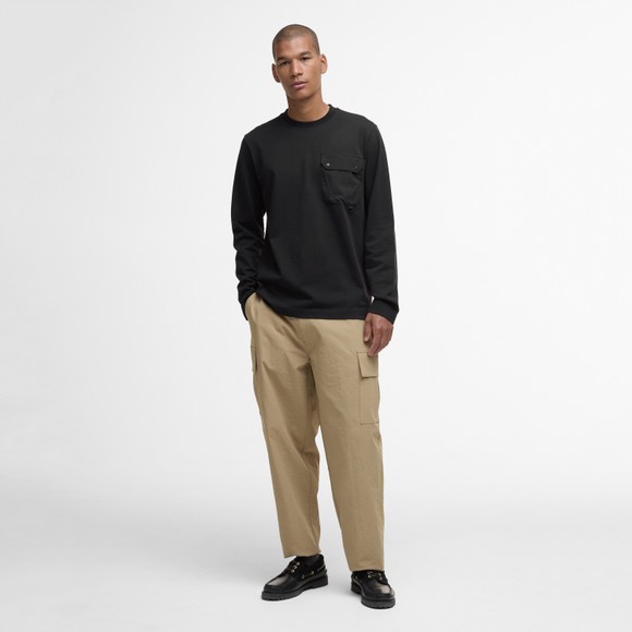 Barbour Lifestyle Mens Black Leazes Long Sleeve T-Shirt #4