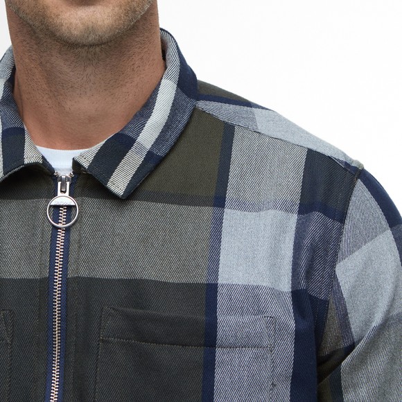 Barbour Lifestyle Mens Green Lannich Zip Overshirt #3