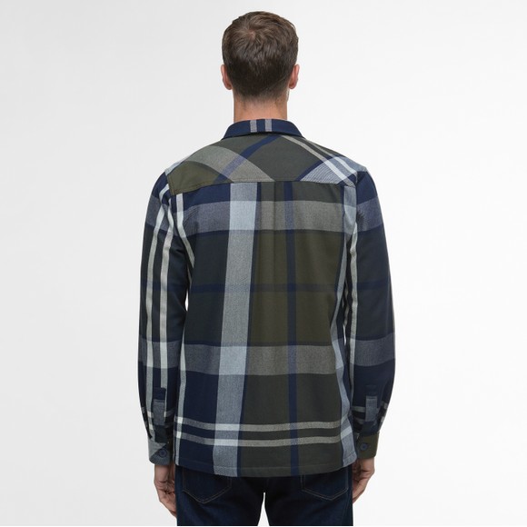 Barbour Lifestyle Mens Green Lannich Zip Overshirt #4