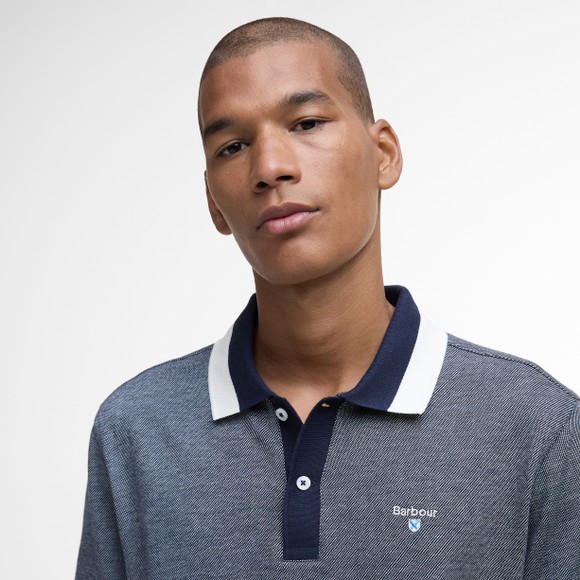 Barbour Lifestyle Mens Blue Helwith Polo Shirt #3