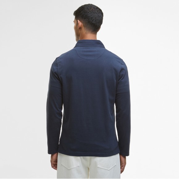 Barbour Lifestyle Mens Blue Margrove Long Sleeve Polo Shirt  #4