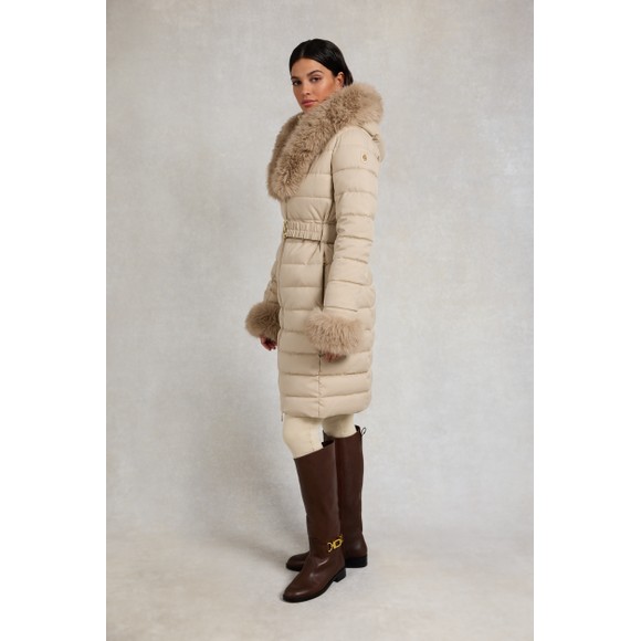 Holland Cooper Womens Beige Vostock Belted Coat #4