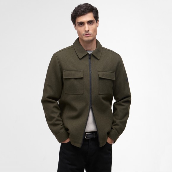 Barbour International Mens Green Walken Overshirt #4