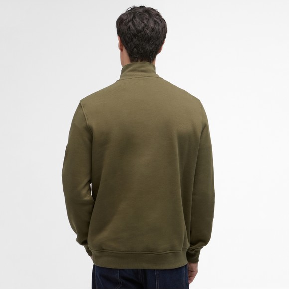 Barbour International Mens Green Rufforth Half Zip Sweatshirt #4