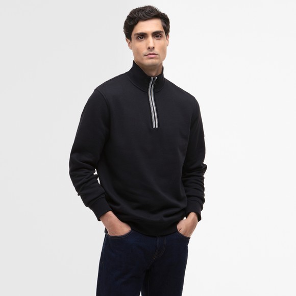 Barbour International Mens Black Rufforth Half Zip Sweatshirt #4