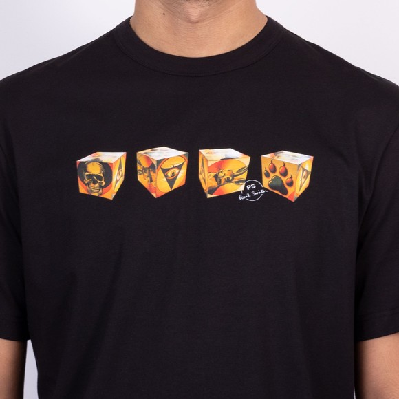 PS Paul Smith Mens Black Cubes T-Shirt #3