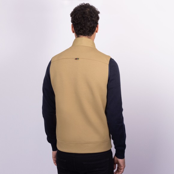 PS Paul Smith Mens Brown Mixed Media Gilet #4