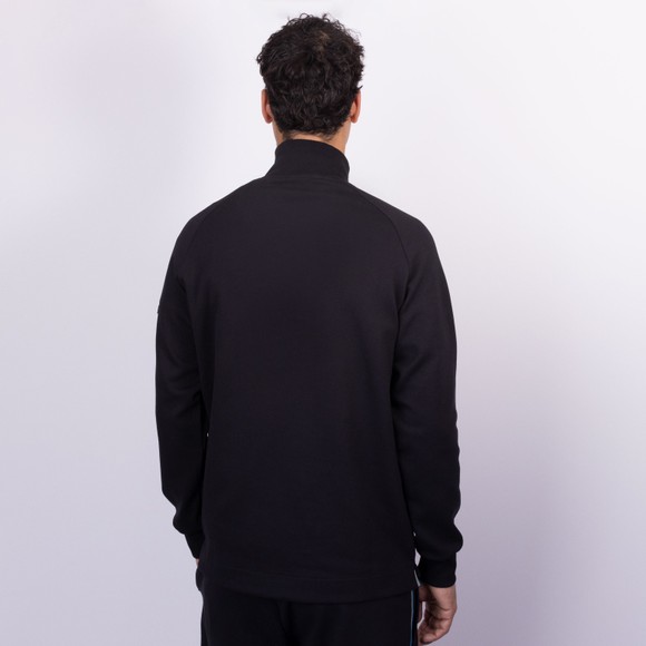 Sandbanks Mens Black Interlock Raglan 1/4 Zip Sweatshirt #4