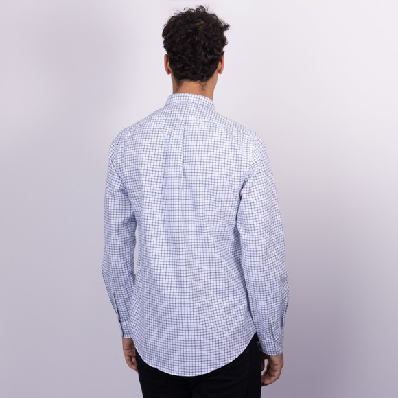 Polo Ralph Lauren Mens Blue Slim Fit Tattersall Check Shirt #4