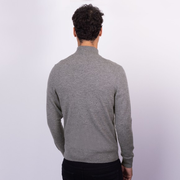 BOSS Mens Grey Formal H Hemarlo Half Zip Jumper #4