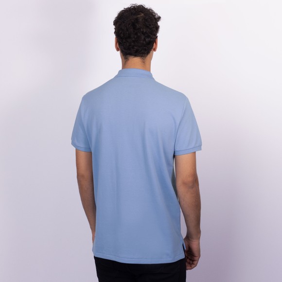 Polo Ralph Lauren Mens Blue Custom Slim Fit Short Sleeve Polo Shirt #4