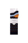 Glenmuir Mens Blue Bamboo Jacquard Spotted True Socks