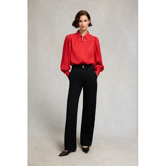 Holland Cooper Womens Red Ada Blouse #4