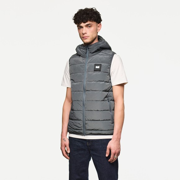 Weekend Offender Mens Blue Toronto Padded Hooded Gilet main image