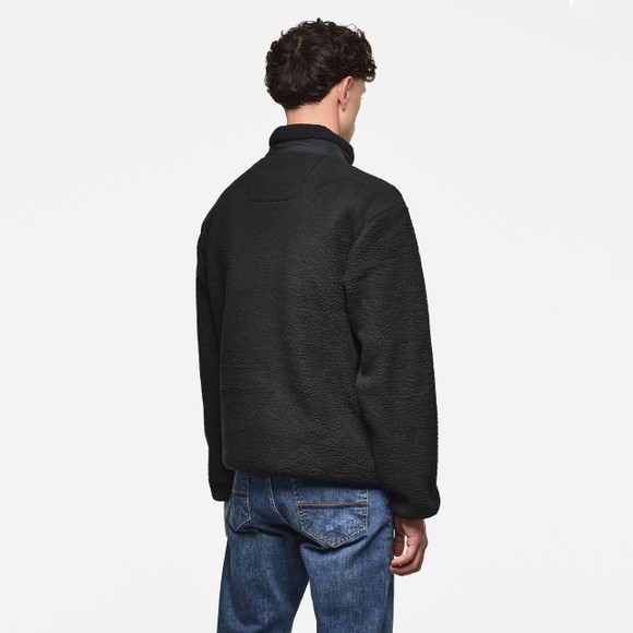 Weekend Offender Mens Black Stanier 1/4 Zip Sherpa Fleece main image