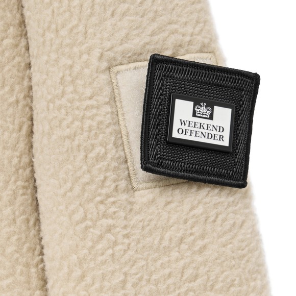 Weekend Offender Mens Off-White Stanier 1/4 Zip Sherpa Fleece main image