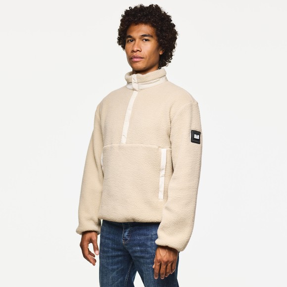 Weekend Offender Mens Off-White Stanier 1/4 Zip Sherpa Fleece main image