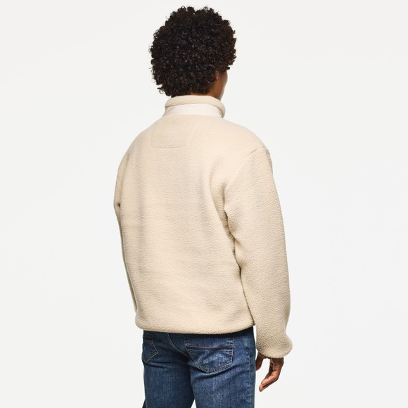 Weekend Offender Mens Off-White Stanier 1/4 Zip Sherpa Fleece main image