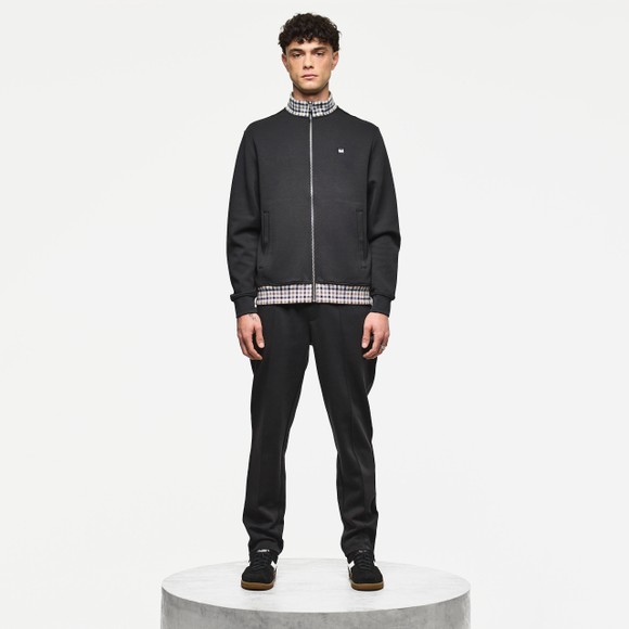 Weekend Offender Mens Black Alameda Jacquard Rib Track Top main image