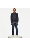 Weekend Offender Mens Blue Morello Rib Crew Jumper
