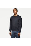 Weekend Offender Mens Blue Morello Rib Crew Jumper