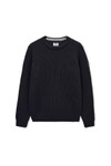 Weekend Offender Mens Blue Morello Rib Crew Jumper