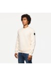 Weekend Offender Mens White Morello Rib Crew Jumper