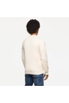 Weekend Offender Mens White Morello Rib Crew Jumper