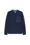 Weekend Offender Mens Blue Neve Parachute Pocket Sweatshirt