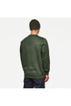 Weekend Offender Mens Green Thunder Crew Sweatshirt With Parachute Binding