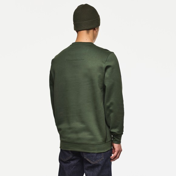 Weekend Offender Mens Green Thunder Crew Sweatshirt With Parachute Binding main image
