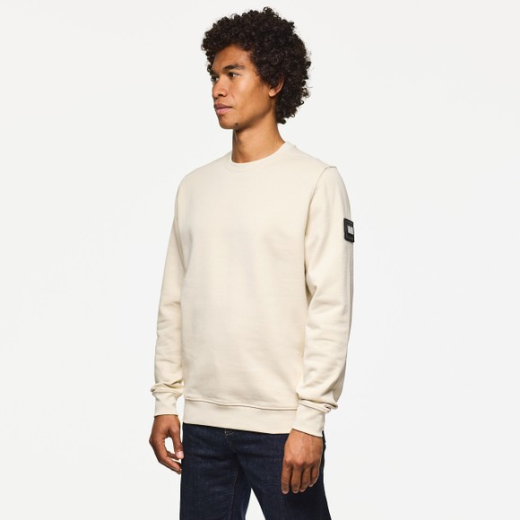 Weekend Offender Mens Off-White Thunder Crew Sweatshirt With Parachute Binding main image