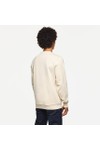 Weekend Offender Mens Off-White Thunder Crew Sweatshirt With Parachute Binding