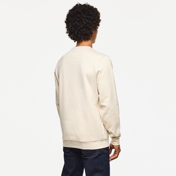 Weekend Offender Mens Off-White Thunder Crew Sweatshirt With Parachute Binding main image