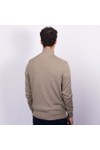 Tommy Hilfiger Mens Brown Pima Cashmere 1/2 Zip Jumper