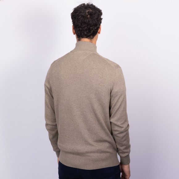 Tommy Hilfiger Mens Brown Pima Cashmere 1/2 Zip Jumper main image