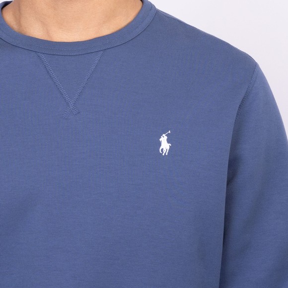 Polo Ralph Lauren Mens Blue Double Knit Sweatshirt #3