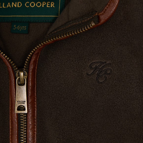 Holland Cooper Boys Green Little Country Fleece Gilet #4