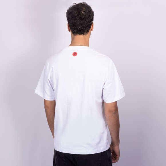 BBC Icecream Mens White Spray Paint Running Dog T-Shirt #4