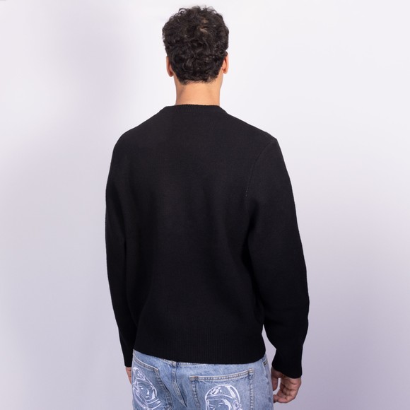 Billionaire Boys Club Mens Black Script Knitted Crewneck Jumper #4